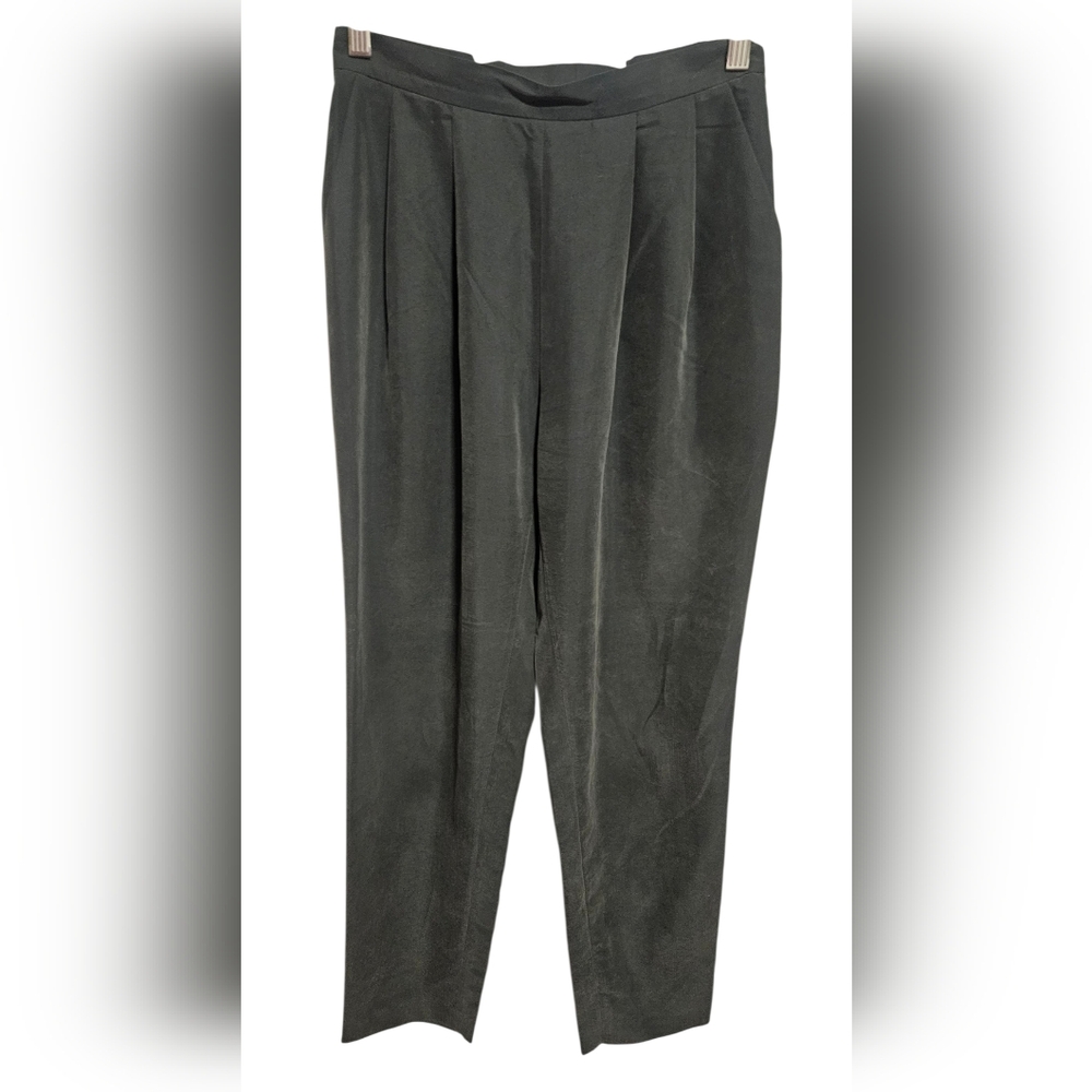 Play By pushBOTTON Pleated Green Slacks S/M